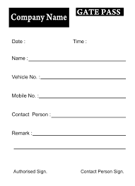 Gate Pass (NRGP & RGP)